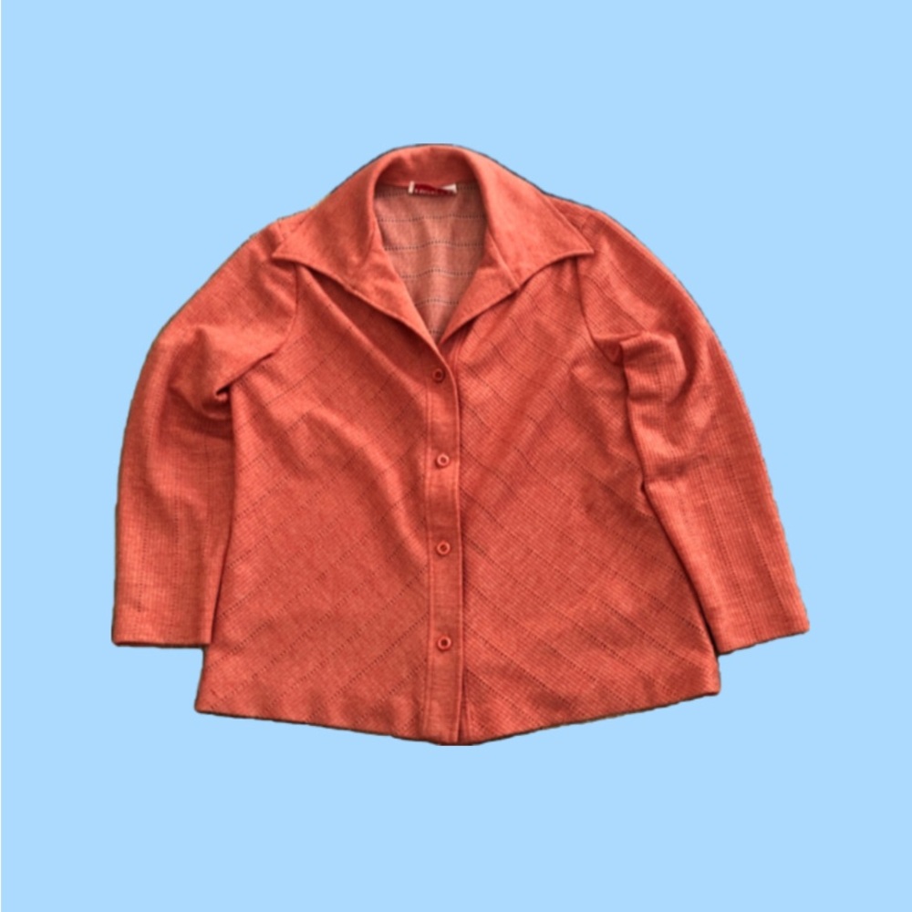 🪸1970s Coral Button Up Jacket🪸